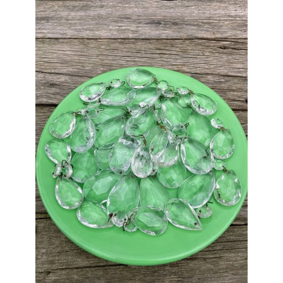 Unbranded Other - Vintage 31 Teardrop Glass Crystal Replacement Lamp Chandelier Parts